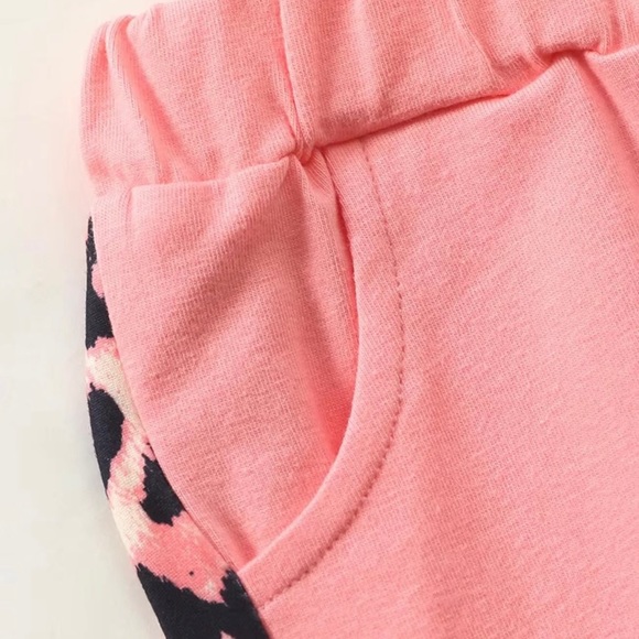 Girls Hoodies & Matching Jogger Pants & Headband With Leopard Print - Picture 4 of 5